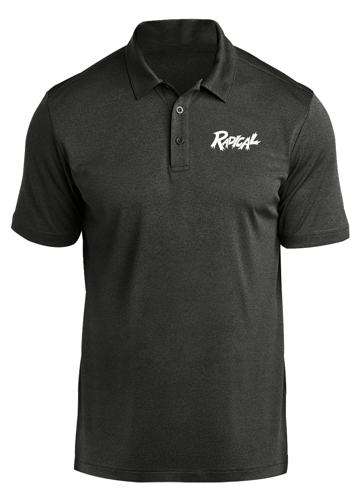 Radical White Prime Polo Black Heather