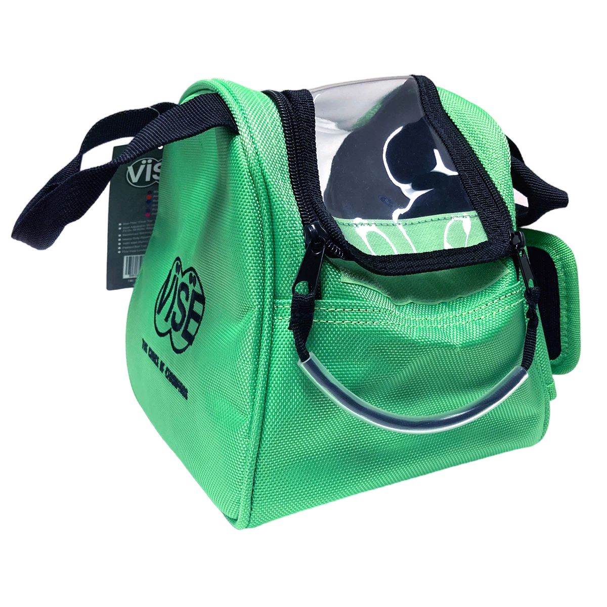 Vise Clear Top Green Add-On Bag