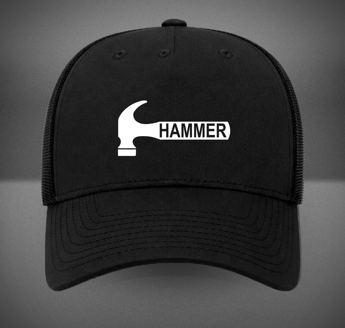 Hammer Bowling White Rev Retro Trucker Hat