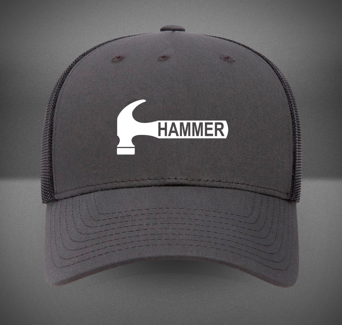 Hammer Bowling White Rev Retro Trucker Hat