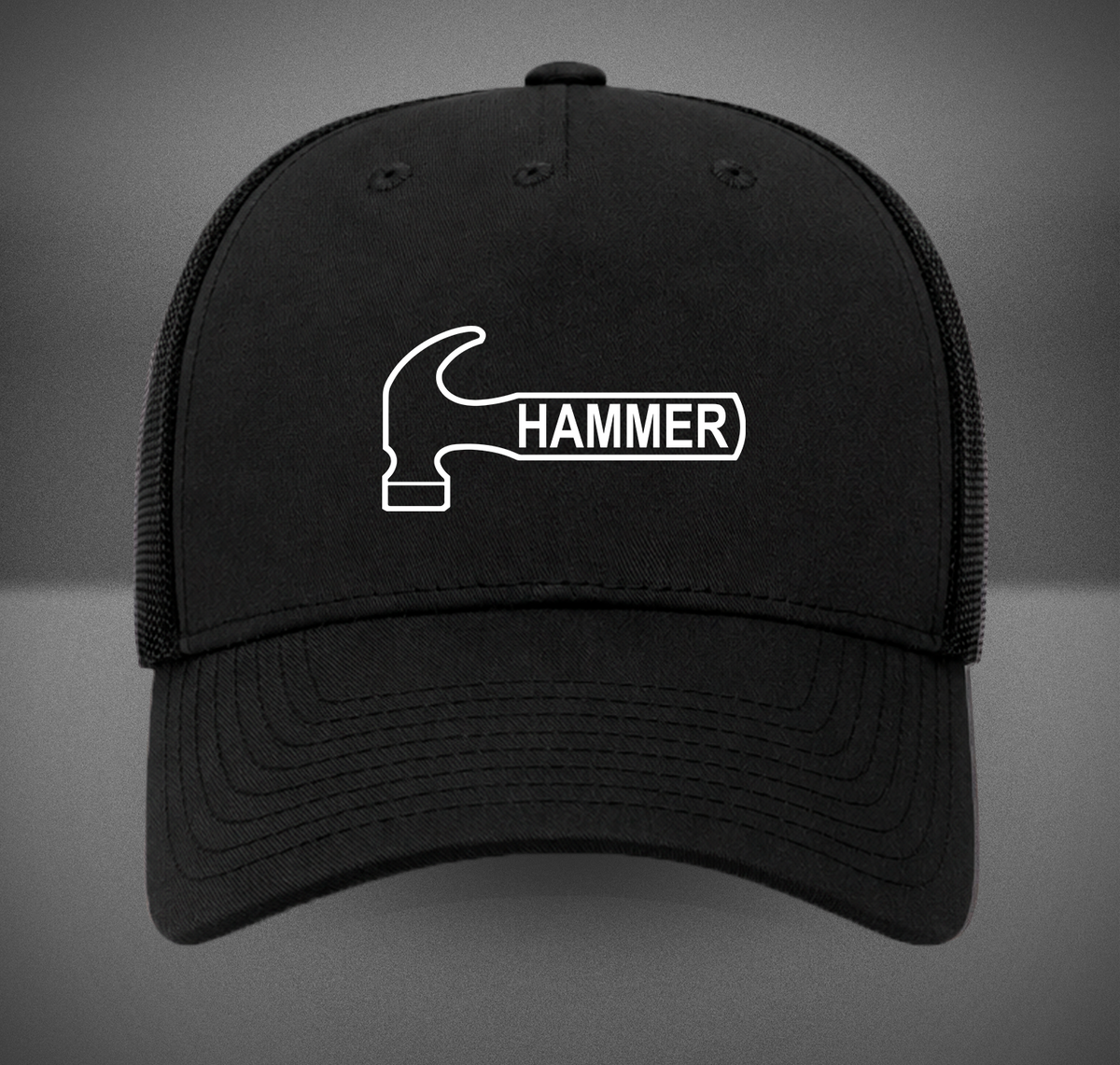Hammer Bowling White Logo Retro Trucker Hat