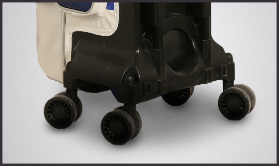 Storm Rolling Thunder Signature 2 Ball Double Roller (4-Wheel Edition) White/Blue Bowling Bag