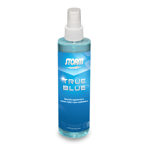 Storm's True Blue high performance bowling ball cleaner successfully combines two plant extracts into a safe, powerful, all-natural biodegradable cleaner. It is composed of all-natural polyphenolics extracted from root vegetables. It contains no toxic petrochecmicals or harsh benzene derivatives and will not irritate the skin or eyes. 8oz.