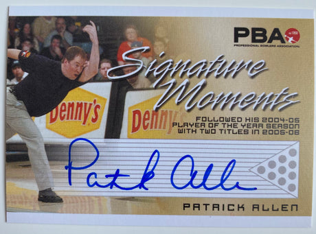 Patrick Allen 2008 Rittenhouse Signature Moments PBA Autograph Bowling Card