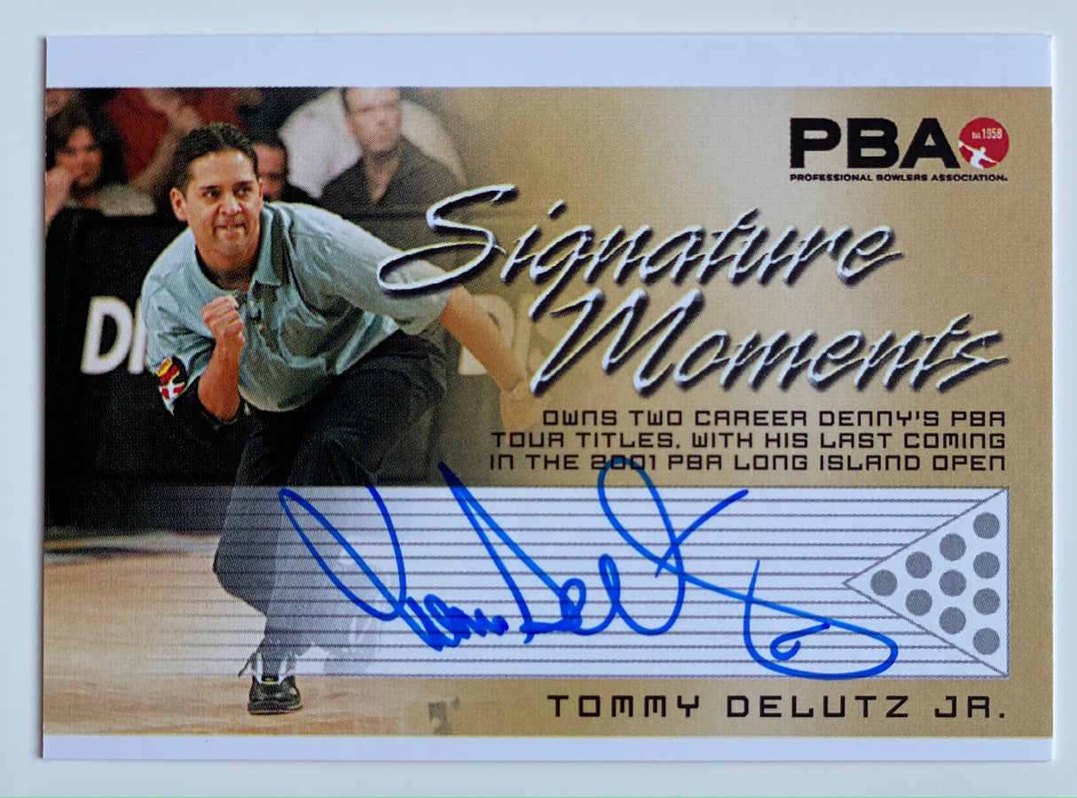 Tommy Delutz Jr. 2008 Rittenhouse Signature Moments PBA Autograph Bowling Card