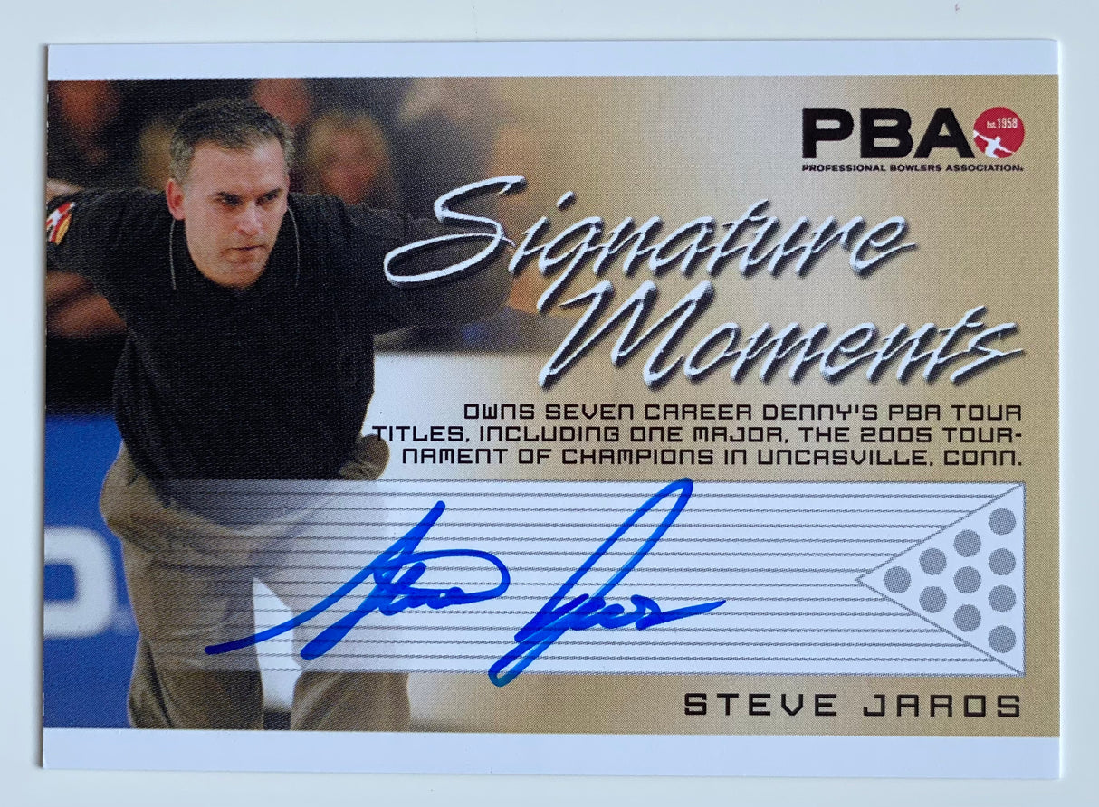 Steve Jaros 2008 Rittenhouse Signature Moments PBA Autograph Bowling Card