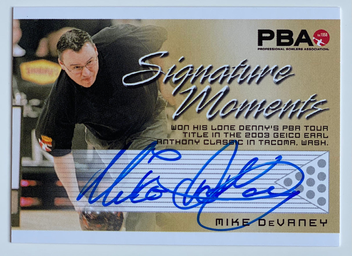 Mike DeVaney 2008 Rittenhouse Signature Moments PBA Autograph Bowling Card