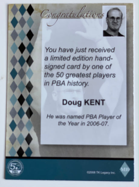 Doug Kent Milestone Moments PBA Bowling Card