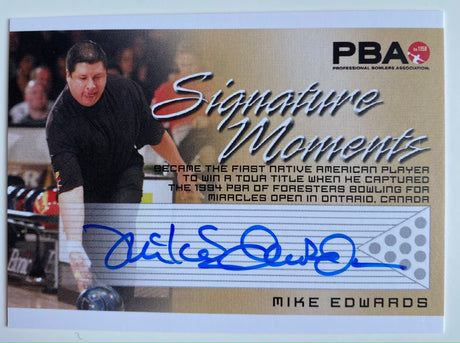 Mike Edwards 2008 Rittenhouse Signature Moments PBA Autograph Bowling Card