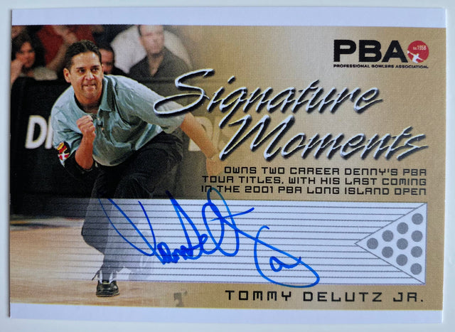 Tommy Delutz Jr. 2008 Rittenhouse Signature Moments PBA Autograph Bowling Card