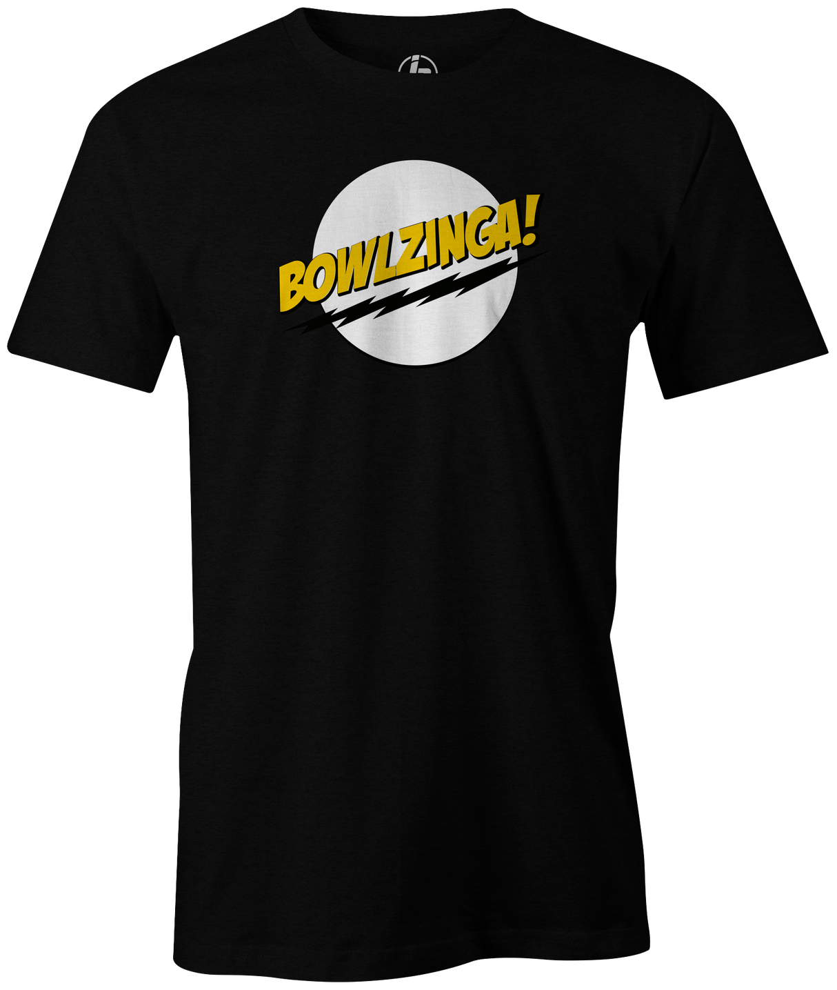 Special design by YouTuber Louis Luna aka AznTheBowler. Make a "Big Bang" on the lanes and Bowlzinga! BAZINGA spoof from Sheldon Cooper on the big bang theory. bowling bowling tee shirt tshirt red and black