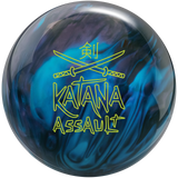 The Katana Assault has an RG of 2.501, a diff of 0.051, and an intermediate differential of 0.020. This core yields a quick response to friction and a lot of continuation through the pins. Inside Bowling Pro Shop powered by Ray Orf's in St. Louis MO USA. Best prices online with free shipping on all orders over $75.