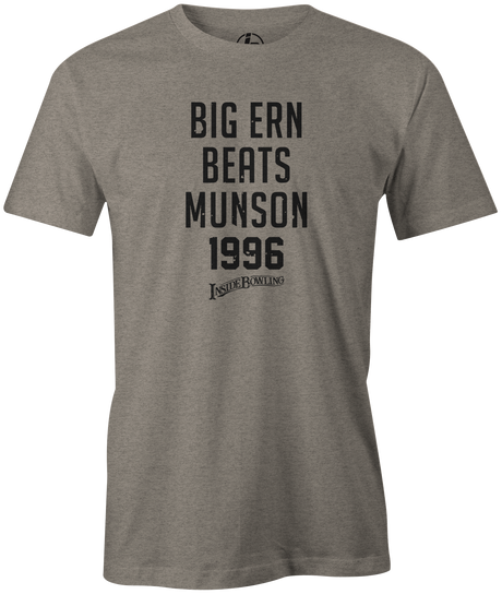 Big Ern Beats Munson 1996 Bowling Pop Culture T-Shirt Grey for men