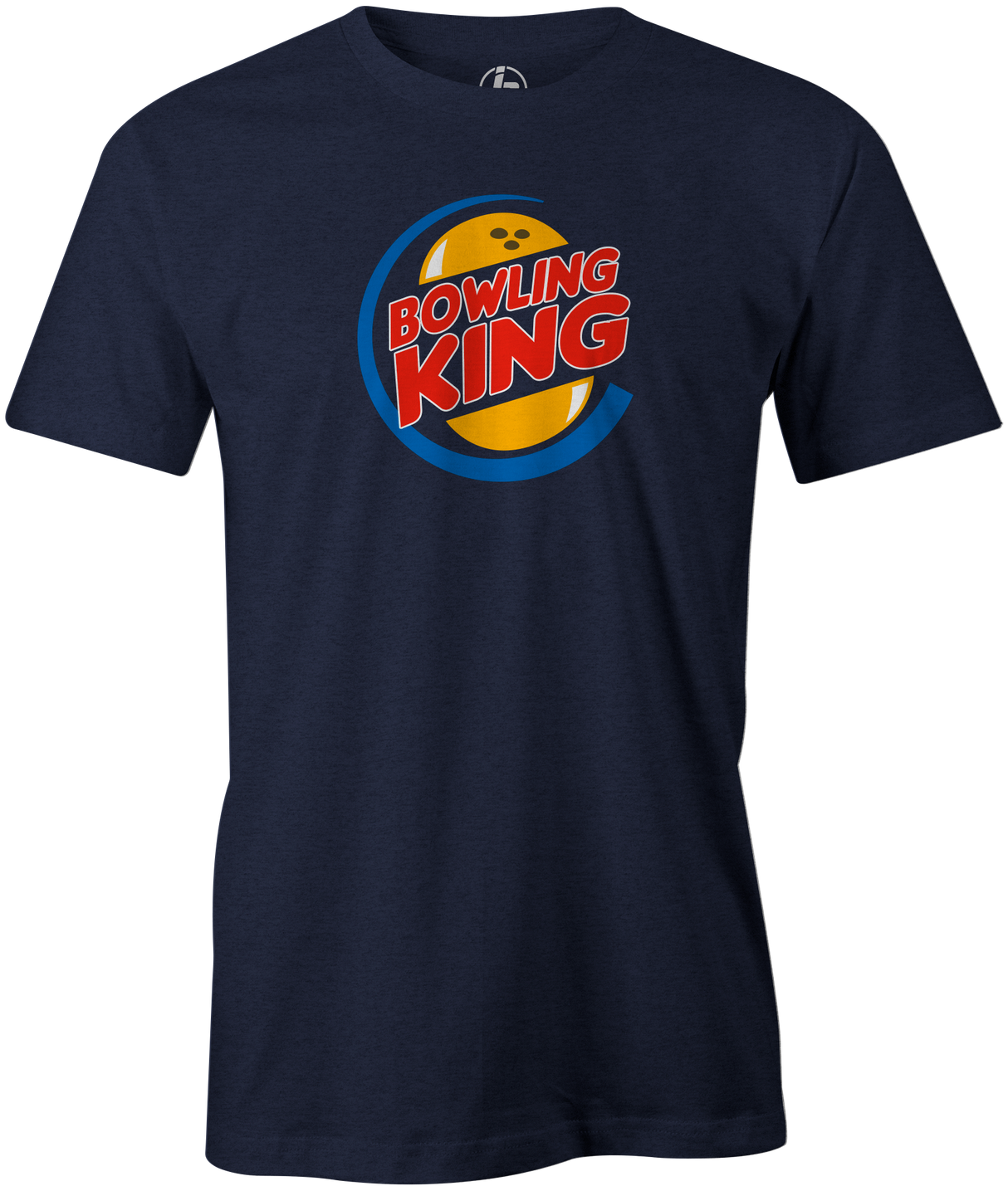 Bowling King Men's T-shirt, Navy, tee, tshirt, burger king, bowler, tee-shirt, funny, novelty