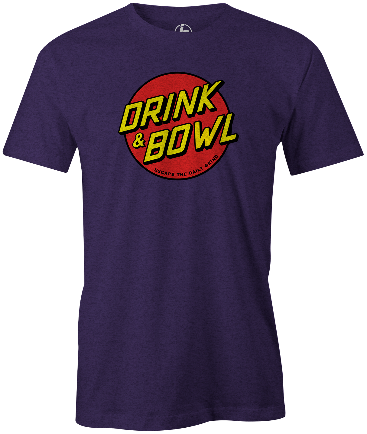 Drink & Bowl Pop Culture Bowling T-Shirt Purple