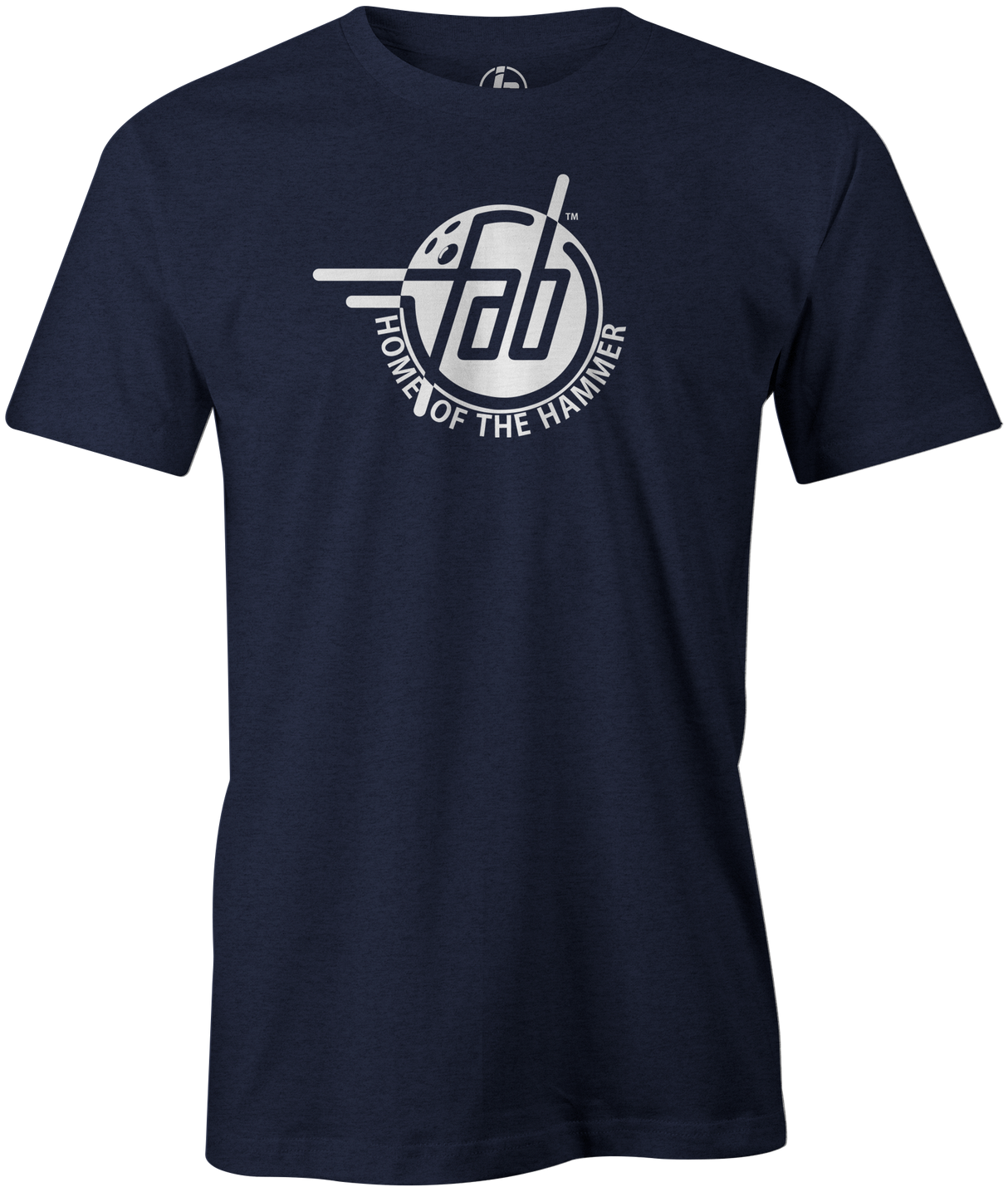 Faball Enterprises Men's T-Shirt, Navy, Bowling, tshirt, tee, tee shirt, tee-shirt, old school, throw back, purple hammer, blue hammer, black hammer, pink hammer, bowling ball.