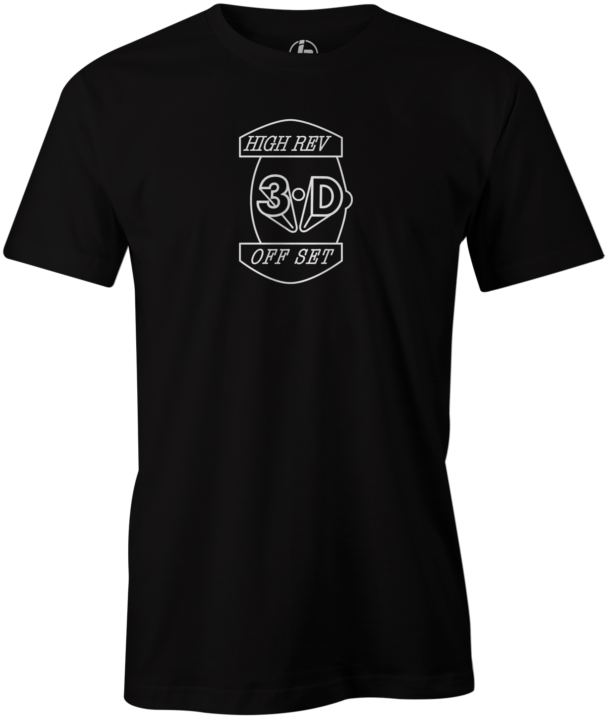 3D Off Set Hammer Bowling T-Shirt Black