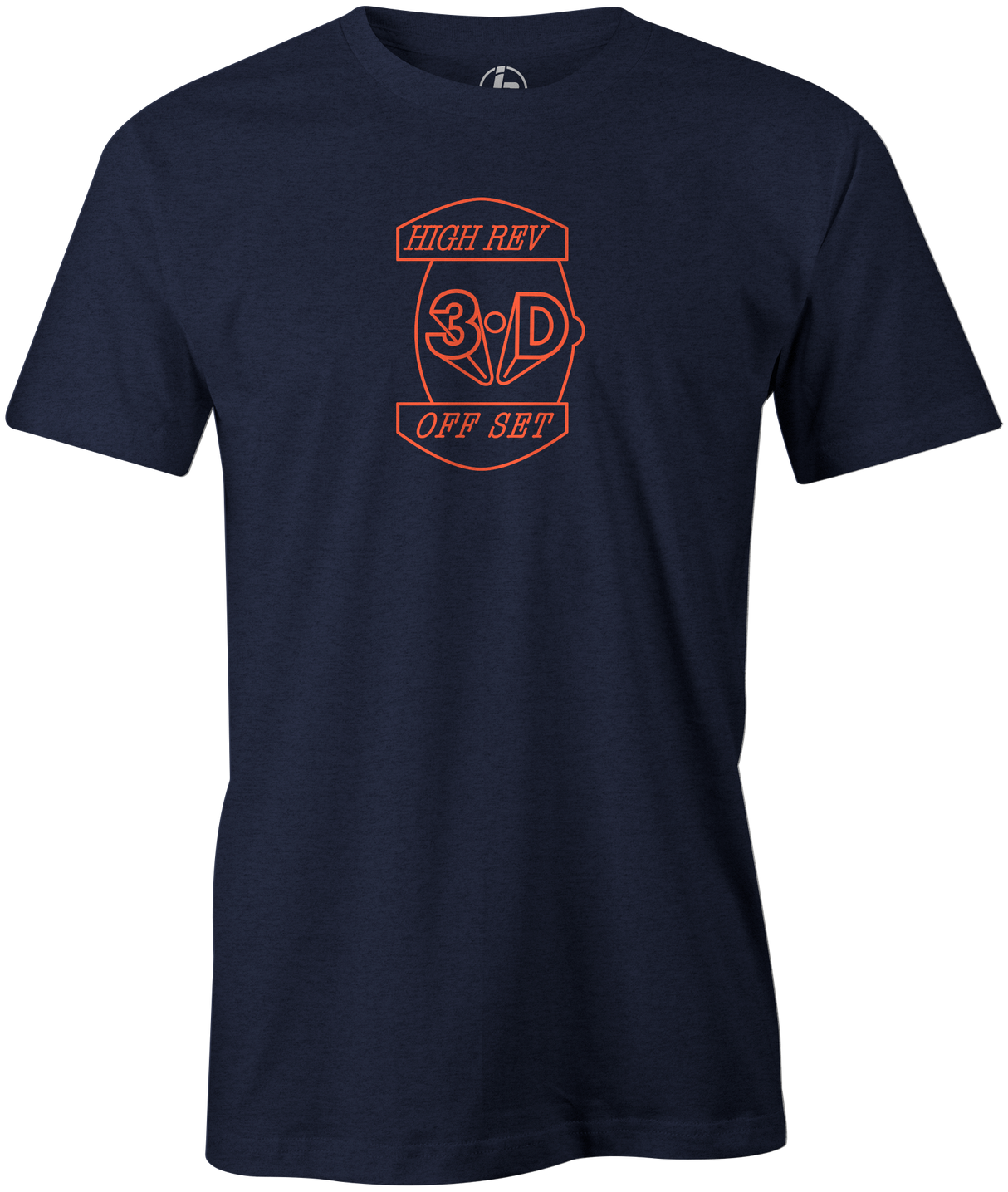 3D Off Set Hammer Bowling T-Shirt Black Navy