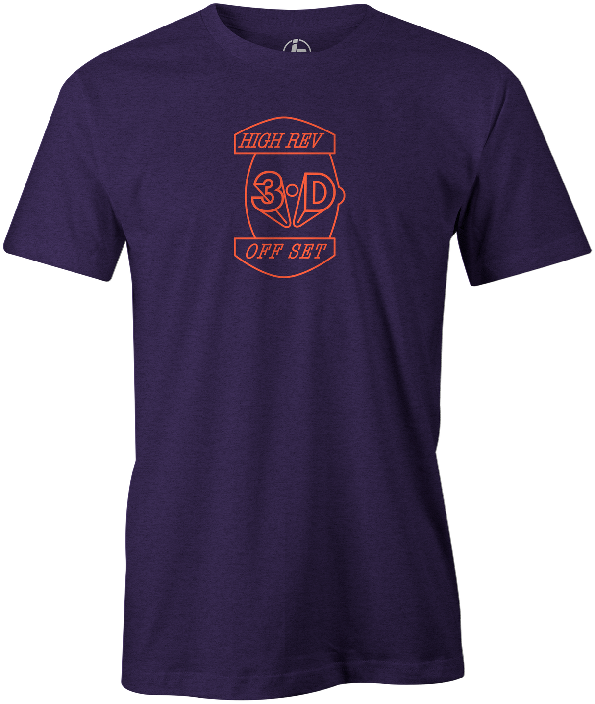 3D Off Set Hammer Bowling T-Shirt Black Purple