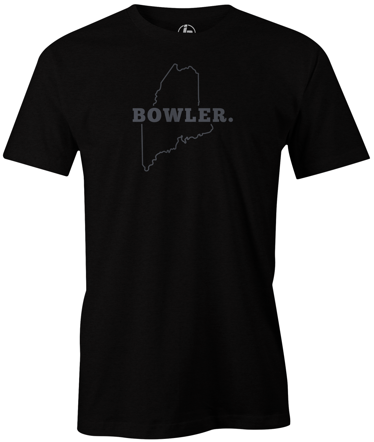 Maine State Men's Bowling T-shirt, Black, Cool, novelty, tshirt, tee, tee-shirt, tee shirt, teeshirt, team, comfortable