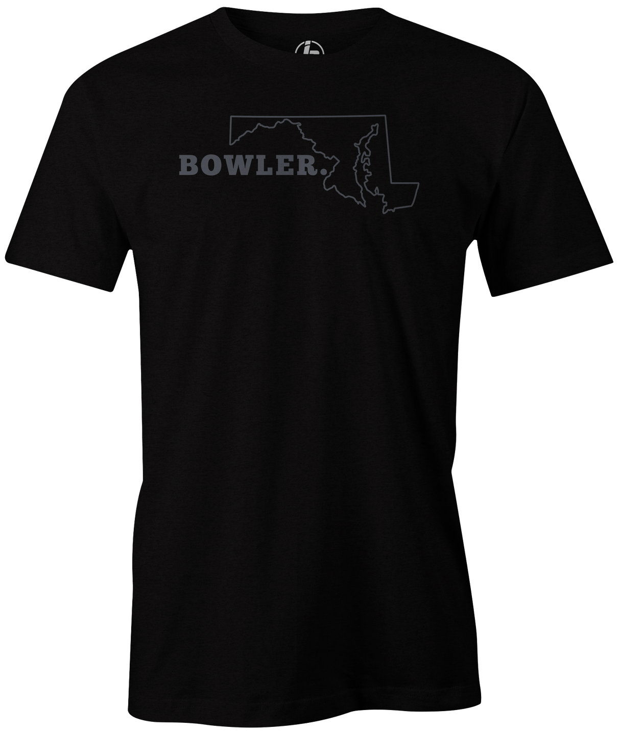 Maryland State Men's Bowling T-shirt, Black, Cool, novelty, tshirt, tee, tee-shirt, tee shirt, teeshirt, team, comfortable