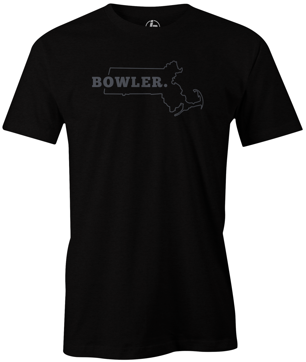 Massachusetts Men's State Bowling T-shirt, Black, Cool, novelty, tshirt, tee, tee-shirt, tee shirt, teeshirt, team, comfortable