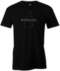 New Hampshire State Men's Bowling T-shirt, Black, Cool, novelty, tshirt, tee, tee-shirt, tee shirt, teeshirt, team, comfortable