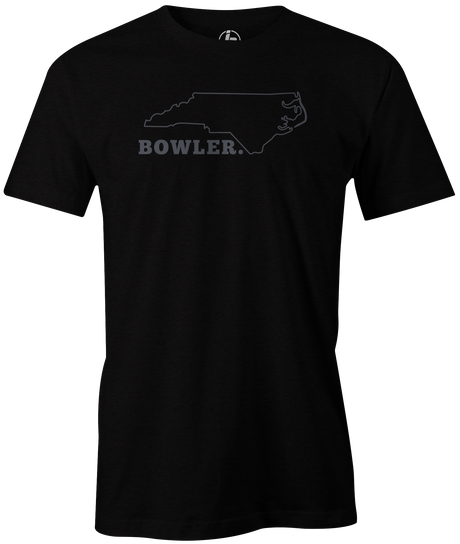 North Carolina Men's State Bowling T-shirt, Black, Cool, novelty, tshirt, tee, tee-shirt, tee shirt, teeshirt, team, comfortable