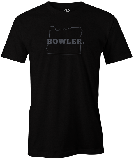 Oregon Men's State Bowling T-shirt, Black, Cool, novelty, tshirt, tee, tee-shirt, tee shirt, teeshirt, team, comfortable