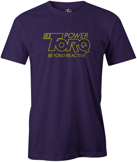 Power TorQ Men's T-Shirt, Purple, bowling, bowling ball, columbia 300, old school, throwback, tshirt, tee, tee-shirt, tee shirt.