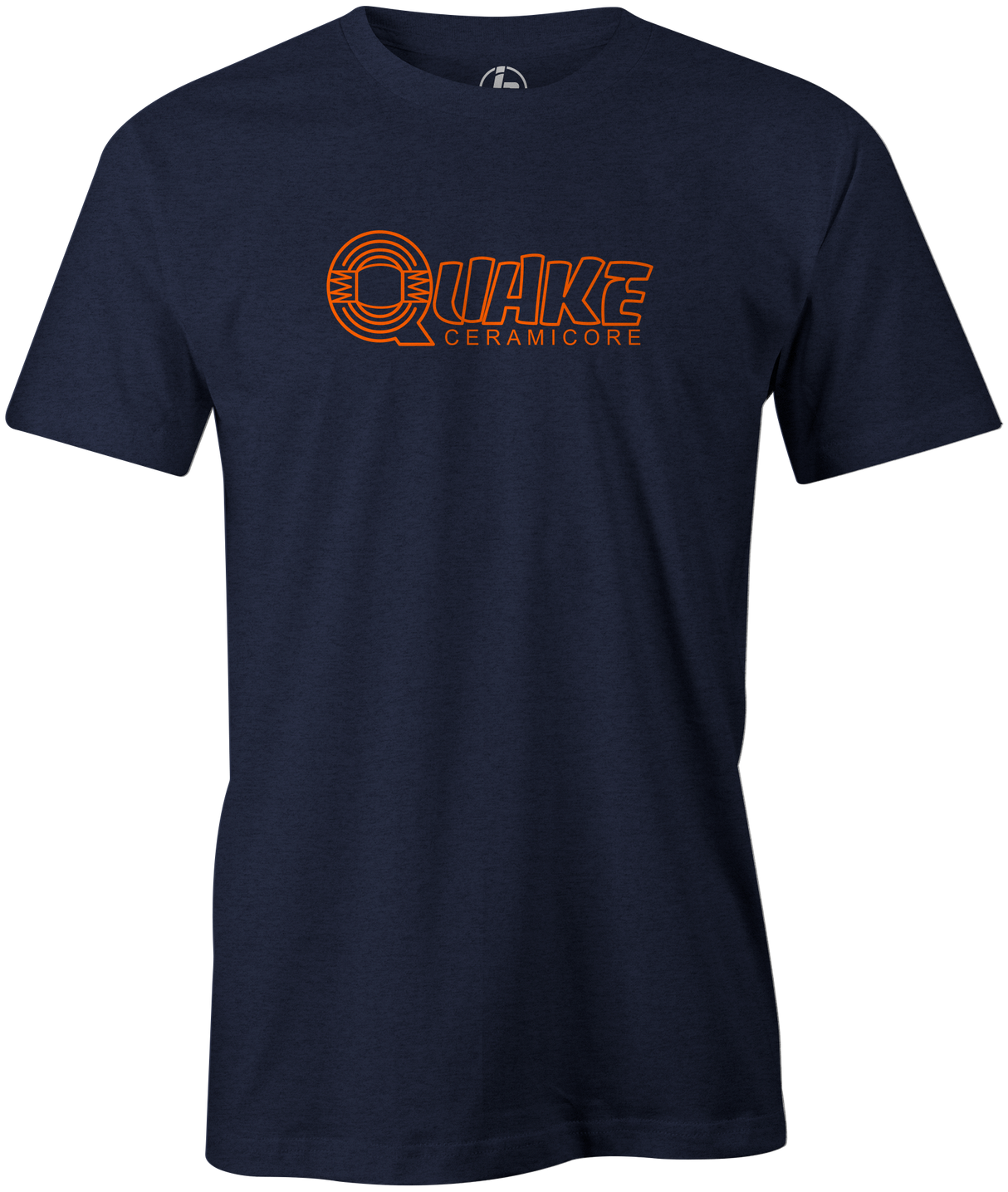 Quake Men's T-shirt, Navy, Bowling, bowling ball, old school, throwback, retro, vintage, tshirt, tee, tee shirt, tee-shirt.