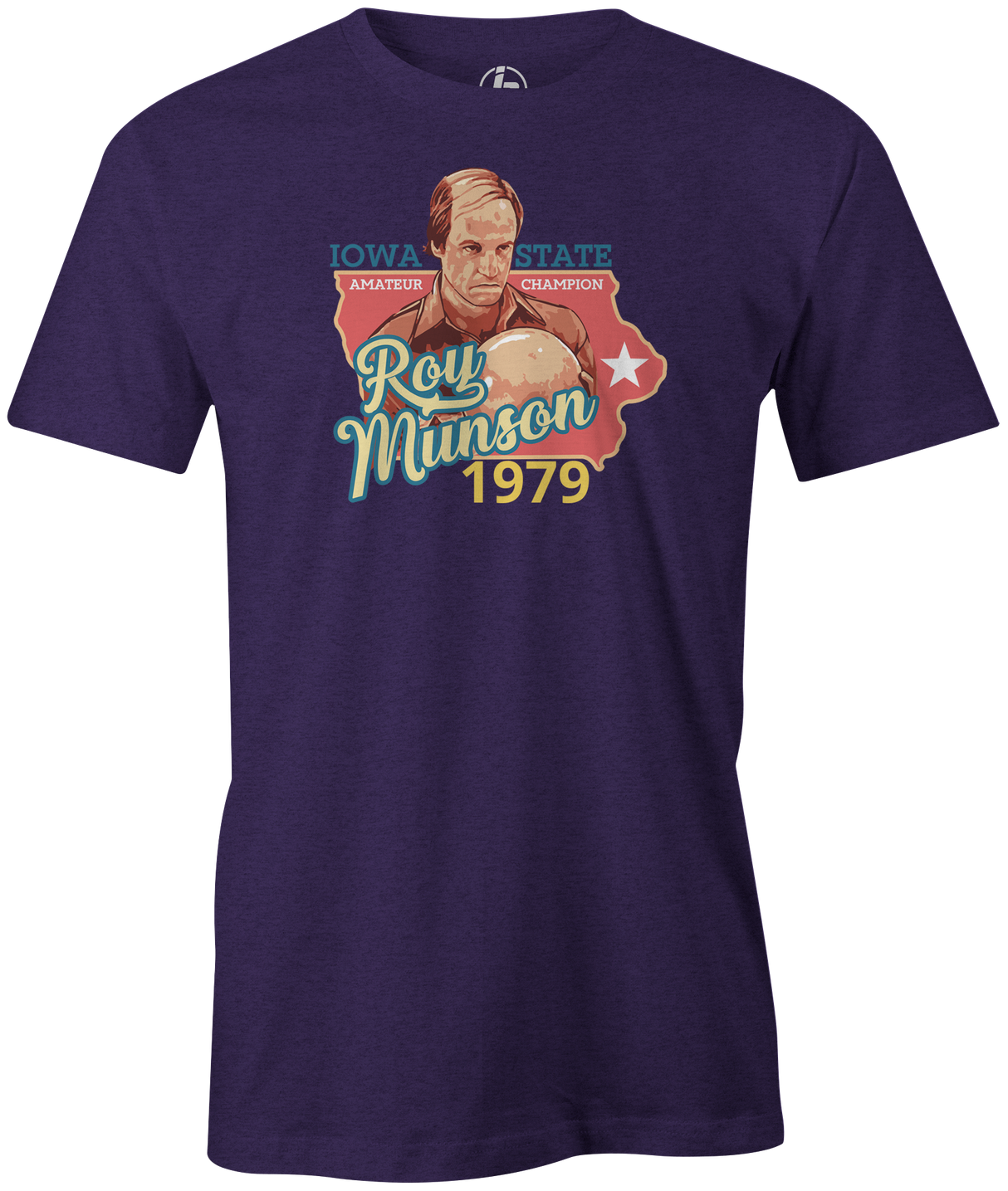 Roy Munson - Iowa State Champion 1979 Bowling T-Shirt Navy Kingpin Big Ern teeshirt shirt turkey big lebowski woody harrelson bill murray