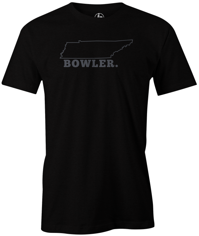 Tennessee Men's State Bowling T-shirt, Black, Cool, novelty, tshirt, tee, tee-shirt, tee shirt, teeshirt, team, comfortable