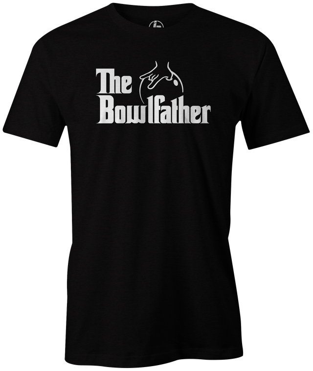 The Bowlfather Men's T-shirt, Black, cool, movie, the godfather, funny, vintage, classic, movie, tee, t-shirt, t shirt, tees, tee-shirt, league bowling team shirt, tournament shirt