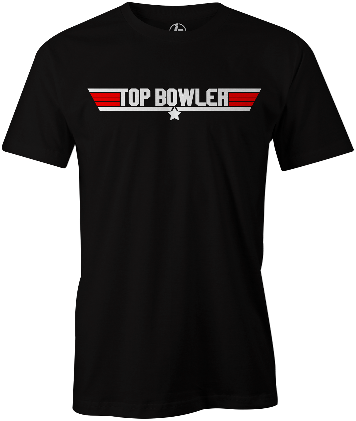 Do you feel the need... the need for bowling? Enjoy this 80's classic shirt and show everyone in your league that you are the top bowler. Top Gun, Tom Cruise, Maverick, Goose, Ice Man, Movie, Black, Navy and White.