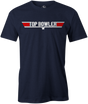 Do you feel the need... the need for bowling? Enjoy this 80's classic shirt and show everyone in your league that you are the top bowler. Top Gun, Tom Cruise, Maverick, Goose, Ice Man, Movie, Black, Navy and White.