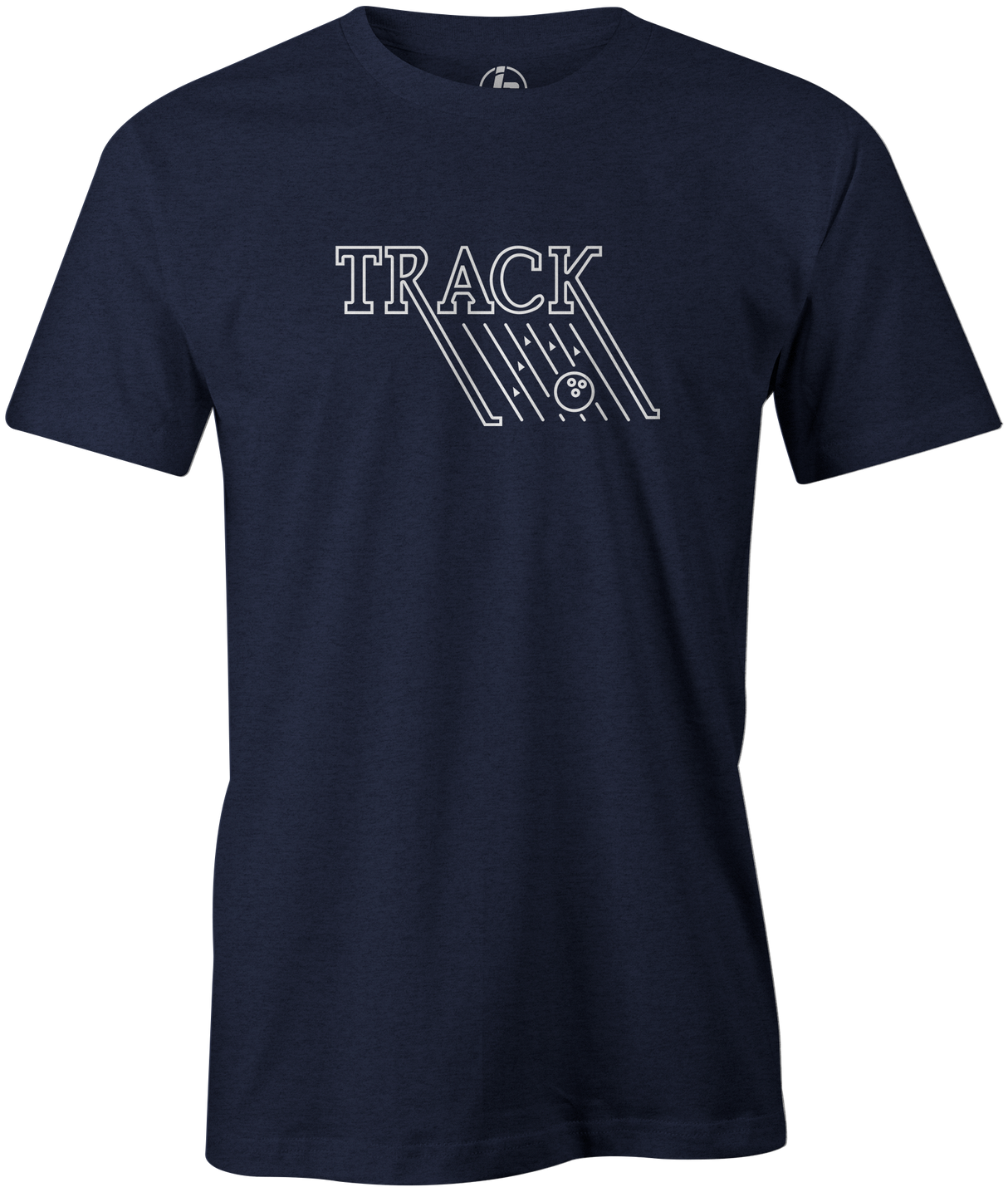 Track Retro Men's T-Shirt, Navy, track, track bowling, track logo, logo, bowling ball, team ebi, old school, retro, throwback, vintage, tshirt, tee tee shirt, tee-shirt.