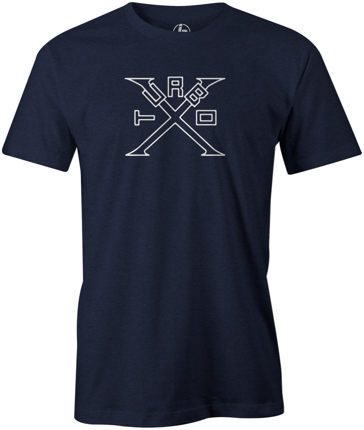Turbo X Men's T-Shirt, Navy, bowling, bowling ball, ebonite, ebonite bowling, classic, vintage, retro, throwback, original, old school, tee, tee shirt, tee-shirt, tshirt.