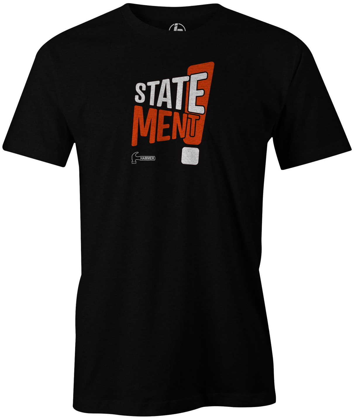 Statement Men's T-shirt, Black, bowling, statement pearl, statement hybrid, statement solid, bowling ball, logo, cool, hammer, hammer bowling, tshirt, tee, tee-shirt, tee shirt.