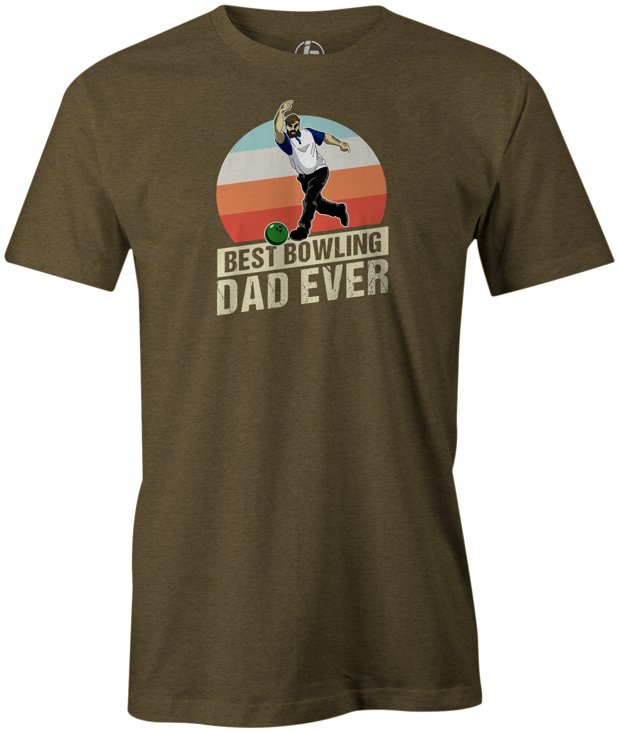 Best bowling Dad Ever Men's Bowling shirt, army green, tee, tee-shirt, tee shirt, apparel, merch, cool, funny, vintage, father's day, gift, present, cheap, discount, free shipping, goat.