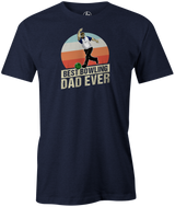 Best bowling Dad Ever Men's Bowling shirt, navy, tee, tee-shirt, tee shirt, apparel, merch, cool, funny, vintage, father's day, gift, present, cheap, discount, free shipping, goat.