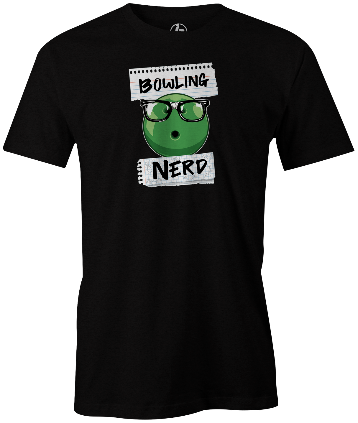 Bowling Nerd Men's bowling shirt, black, funny, cool, t-shirt, tee, tee-shirt, tees, apparel, merch, novelty, vintage, league bowling team shirt, tournaments, pba, usbc, pwba, bowling balls, lanes patterns, free shipping, discount, cheap.