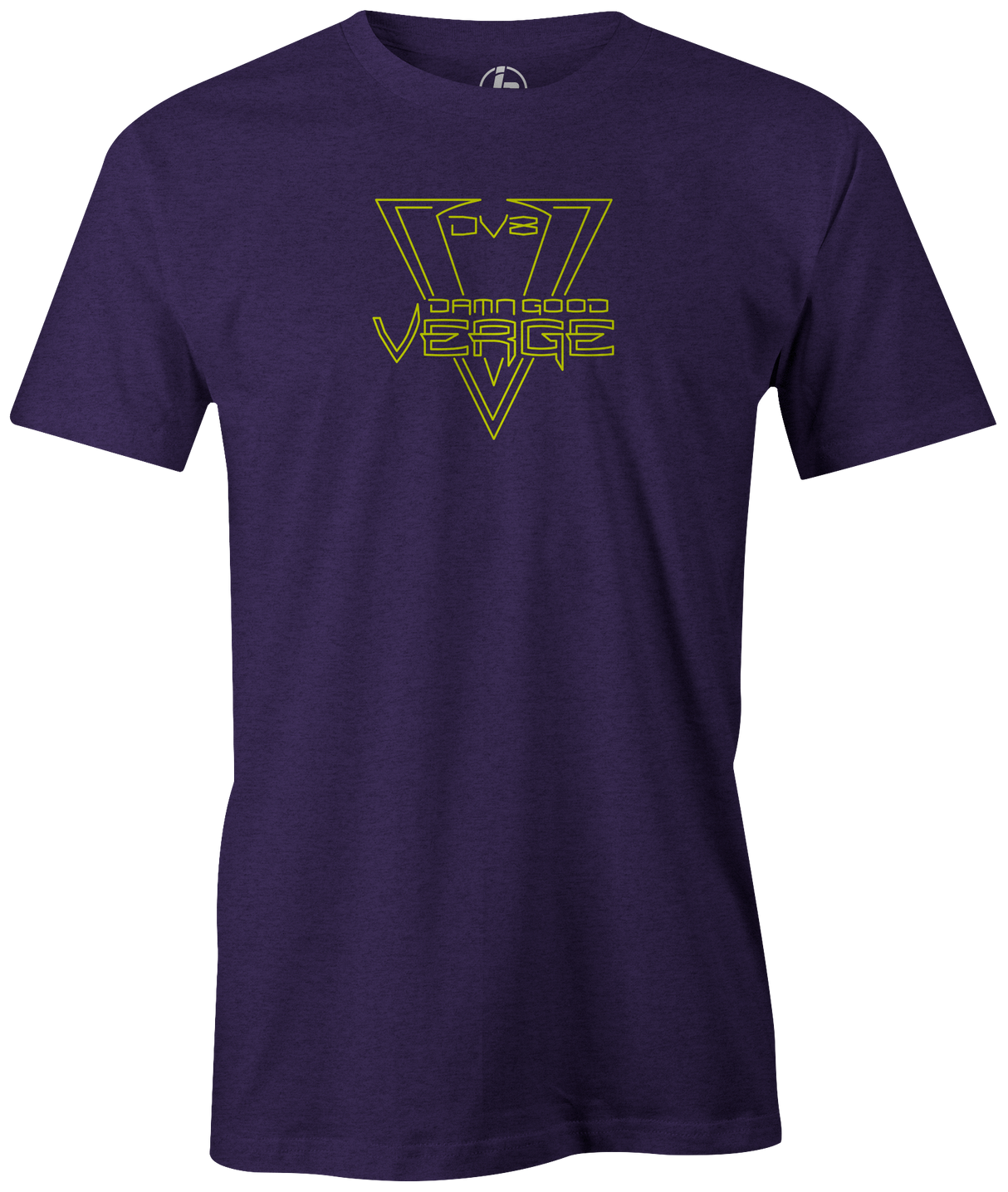 It's Damn Good! The DV8 Damn Good Verge tee is available in both Black and Purple.This is the perfect gift for any DV8 bowling fan or avid bowler. Tee, tee shirt, tee-shirt, t-shirt, t shirt, team bowling shirt, league bowling shirt, brunswick bowling, bowling brand, usbc, pba, pwba, apparel, cool tee. Purple