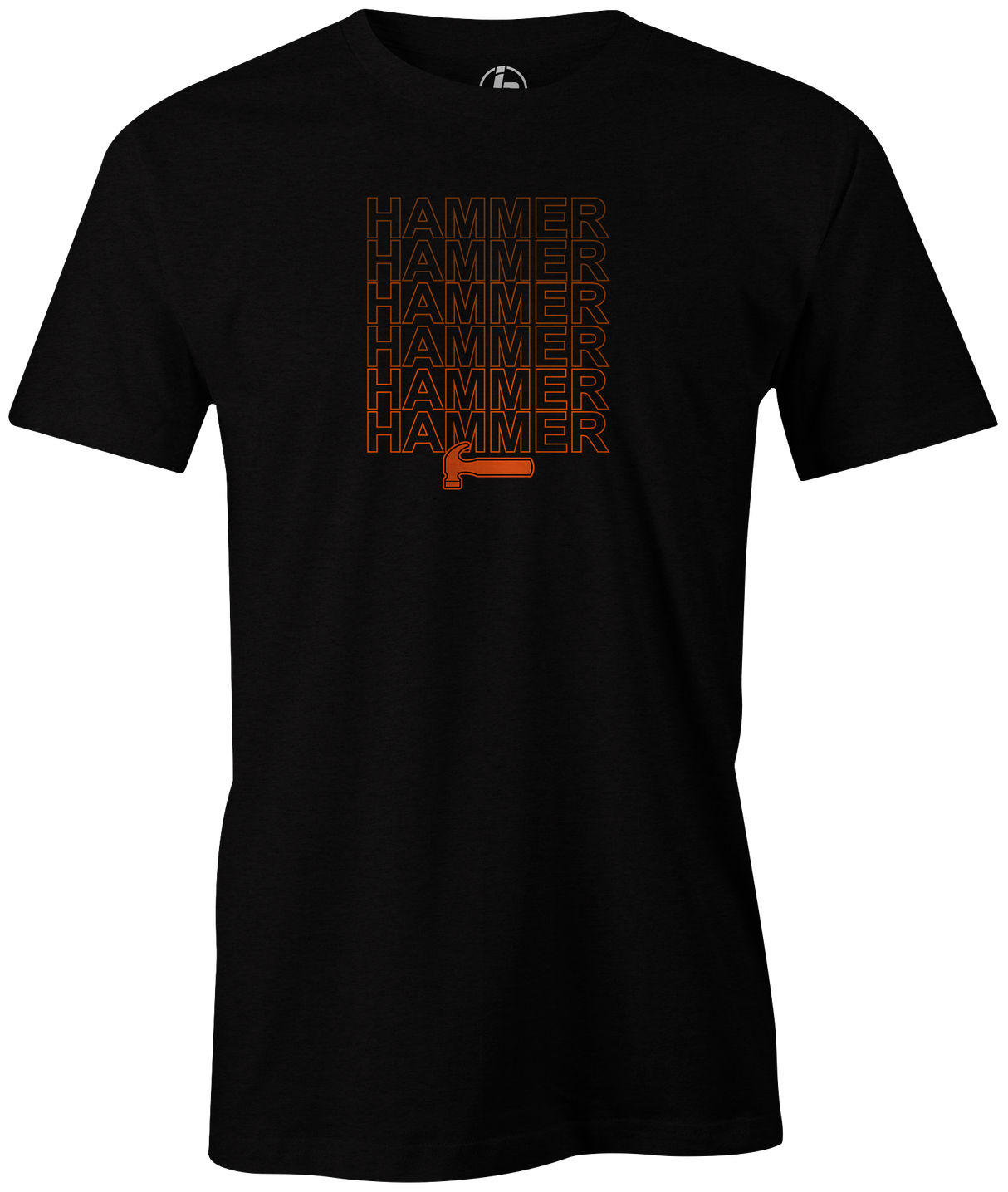 Hammer STacked! Hit the lanes in this awesome Hammer t-shirt and show everyone that you are a part of the team!  Tshirt, tee, tee-shirt, tee shirt, Pro shop. League bowling team shirt. PBA. PWBA. USBC. Junior Gold. Youth bowling. Tournament t-shirt. Men's. Bowling Ball. Bill O'Neill. Shannon O'Keefe. black