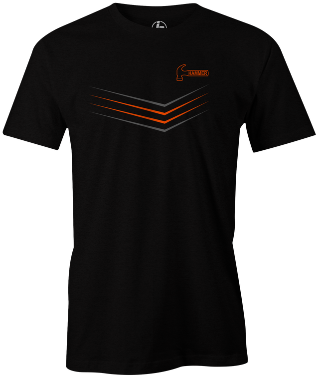 Hammer Sport! This new tee is the perfect shirt for any Hammer fan. Available in multiple colors.  Hit the lanes in this awesome Hammer t-shirt and show everyone that you are a part of the team!  Tshirt, tee, tee-shirt, tee shirt, Pro shop. League bowling team shirt. PBA. PWBA. USBC. Junior Gold. Youth bowling. Tournament t-shirt. Men's. Bowling Ball. Bill O'Neill.