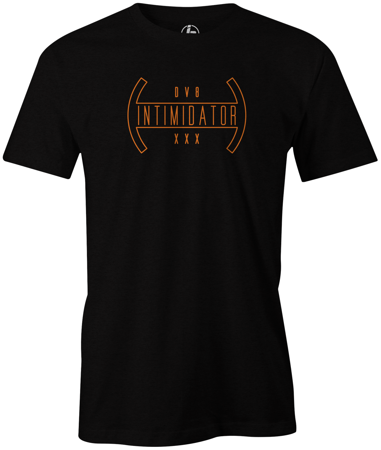 DV8 Intimidator Men's T-Shirt, Black, bowling, bowling ball, tee, tee shirt, tee-shirt, t shirt, t-shirt, tees, league bowling team shirt, tournament shirt, funny, cool, awesome, brunswick, brand