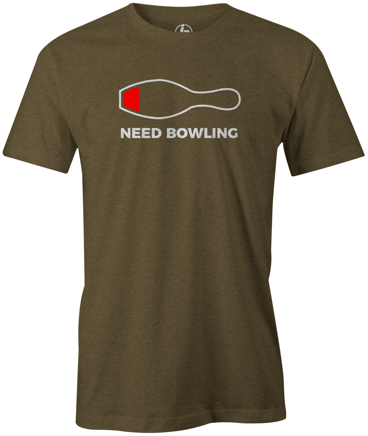 Need Bowling Men's Shirt, Army Green, Funny, cool, novelty, tee, tee-shirt, t-shirt, tshirt