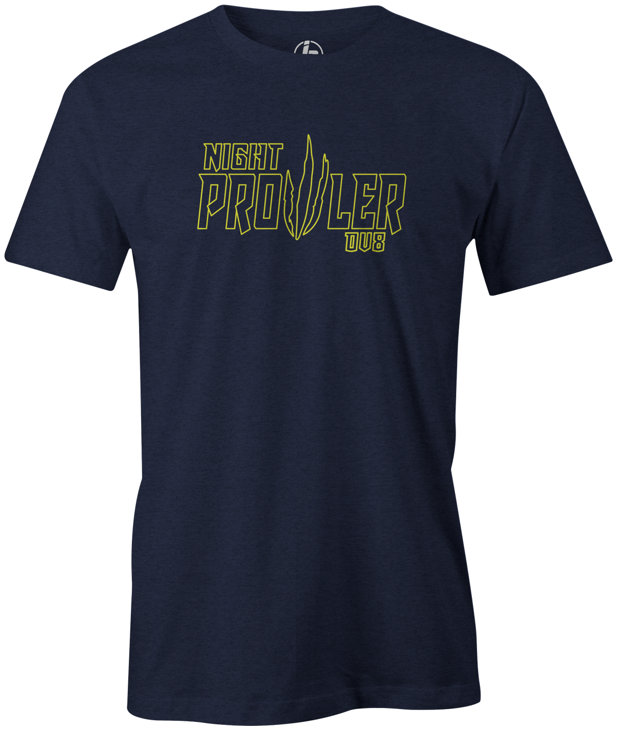 DV8 Night Prowler Men's T-Shirt, Navy, bowling, bowling ball, tee, tee shirt, tee-shirt, t shirt, t-shirt, tees, league bowling team shirt, tournament shirt, funny, cool, awesome, brunswick, brand