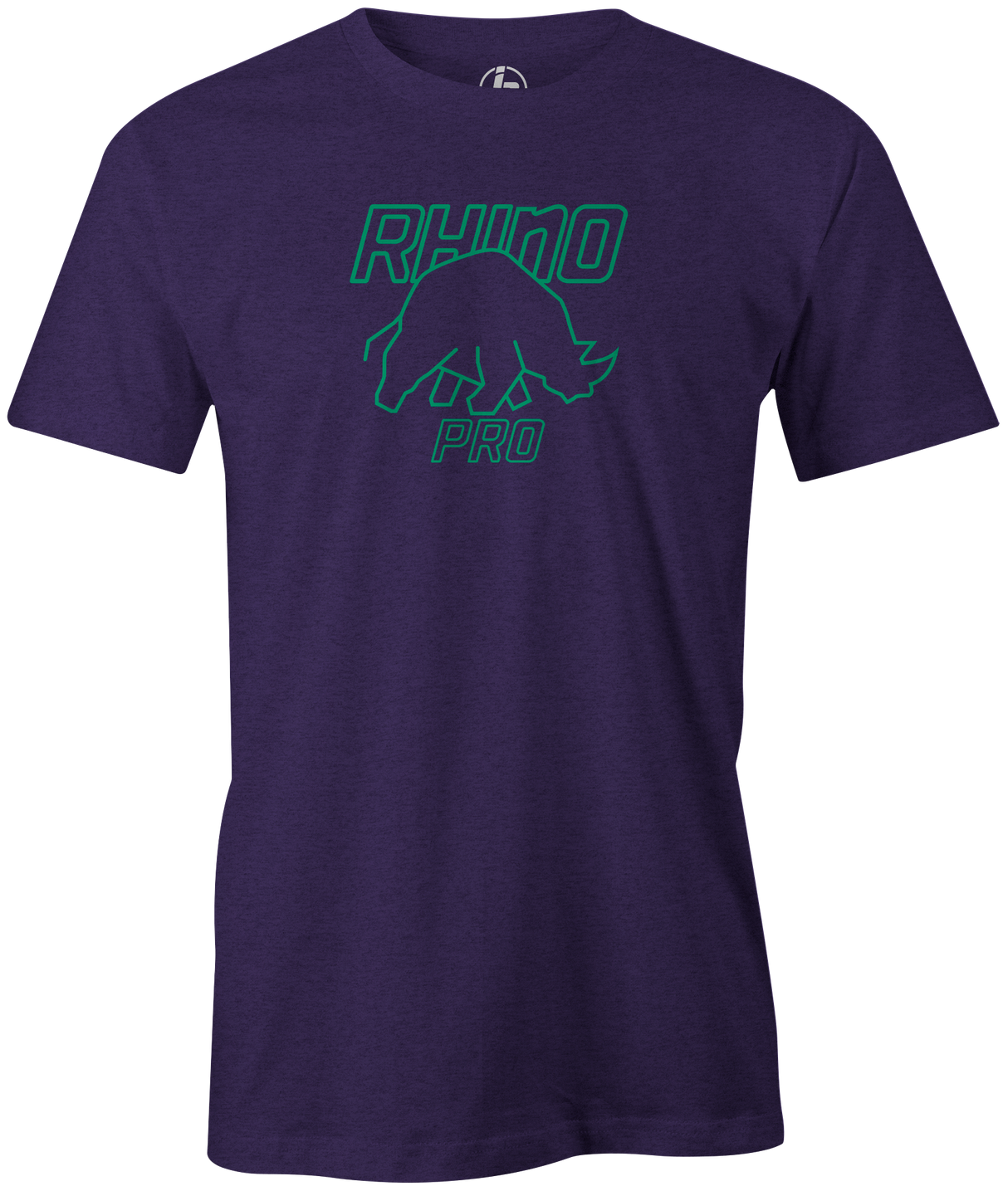 rhino pro bowling tee shirt retro vintage tees bowling bowlers purple teal parker amleto urethane hook resin reactive