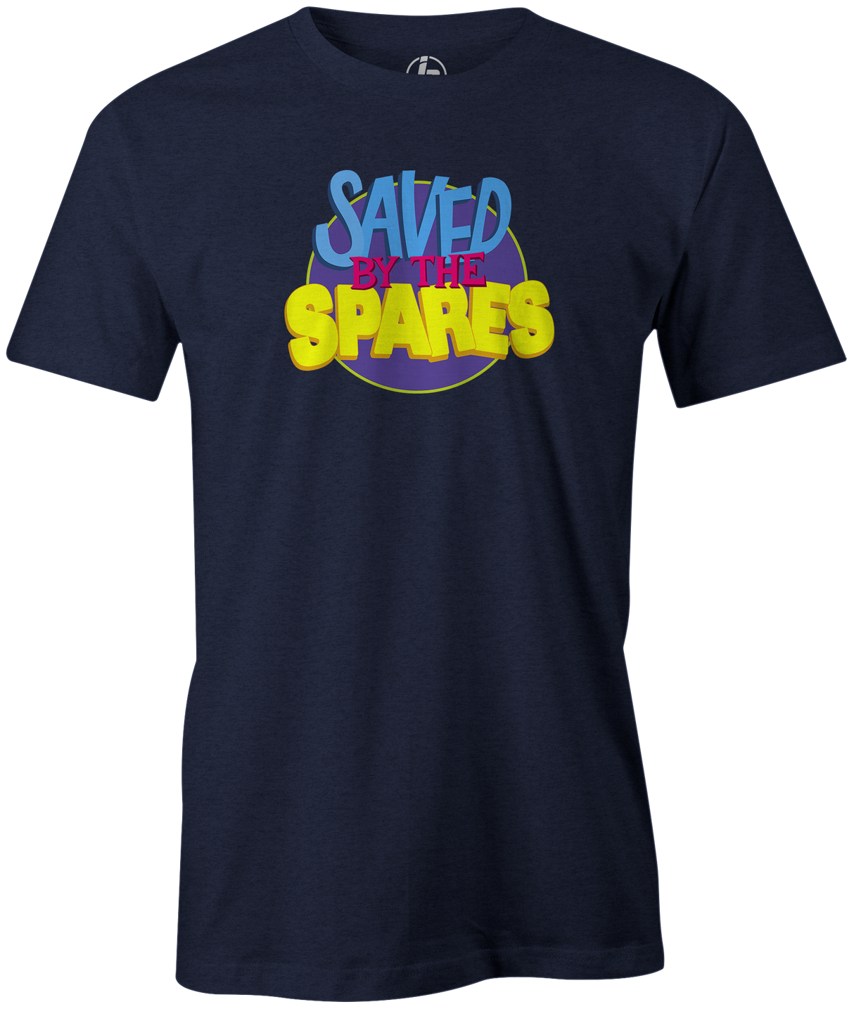 It's never been more true...Spares are KEY. Your game will be Saved By The Spares! Saved By the Bell tshirt tee t-shirt. Zack Morris, Kelly Kapowski, AC Slater, Screech Powers, Lisa Turtle, Jesse Spano, Mr. Belding. Bowling League Night Spares Strikes gutter friends family bowler funny novelty tv television 80s 90s teen. navy